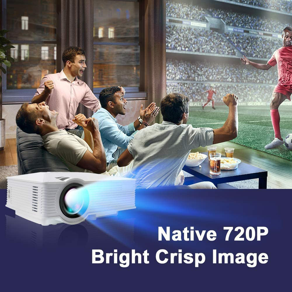 Portable 1080p 3800 Lumens Hd Led Multimedia Projector Home Cinema Theatre HDMI