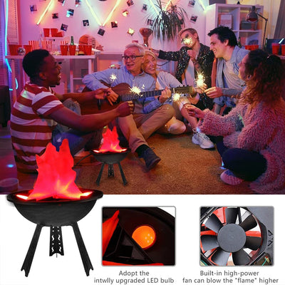 CR Lite 3D Realistic Flickering Flames Light 30cm Table Lamp LED Fake Fire Effect Light Campfire Lamp