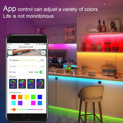 Bluetooth 10m 5050 RGB Chip 300 LEDs Music Strip Decoration Waterproof Lights 40 Key IR Controller With Power Supply