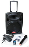 10″ Inch 500w Karaoke Portable Bluetooth Speaker PA Sound System Battery + Wireless Microphone