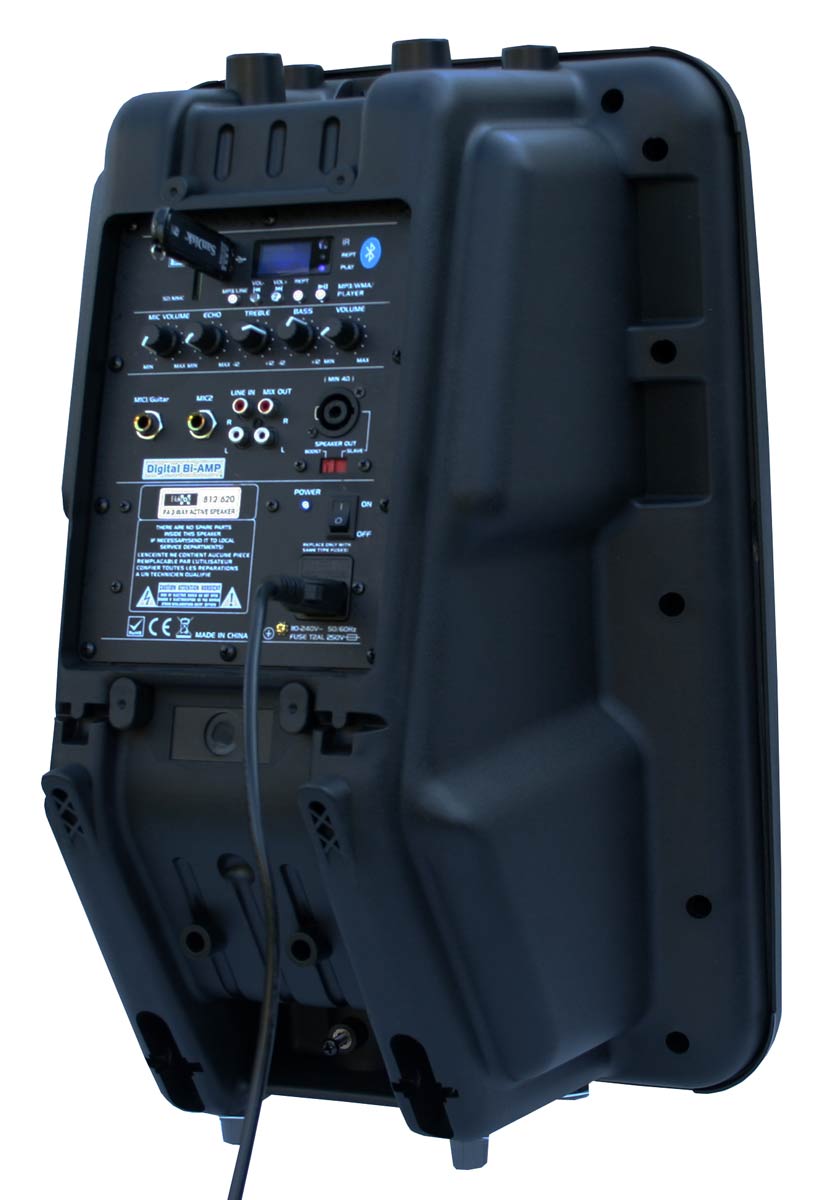 2x12" Inch 1500w Bluetooth Portable+active Loud Speaker Set Sound System with 2 Microphones and Stands