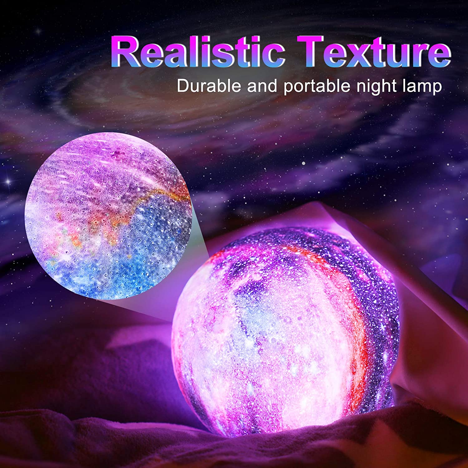 CR Lite 20 CM Large Galaxy Night Light With Touch And Remote Control 16 Colours