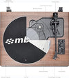 mbeat® Hi-Fi Turntable with Bluetooth Speaker
