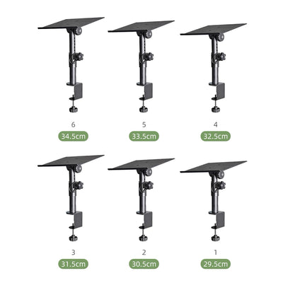 DL Enlarged Metal Desk Clamp-on Studio Monitor Stand(Single)
