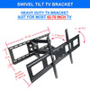 Full Motion Articulating Swivel Tilt Lcd Led Flat TV Wall Mount Bracket for 42"-70" Tvs Easy to Install 70kg Capacity