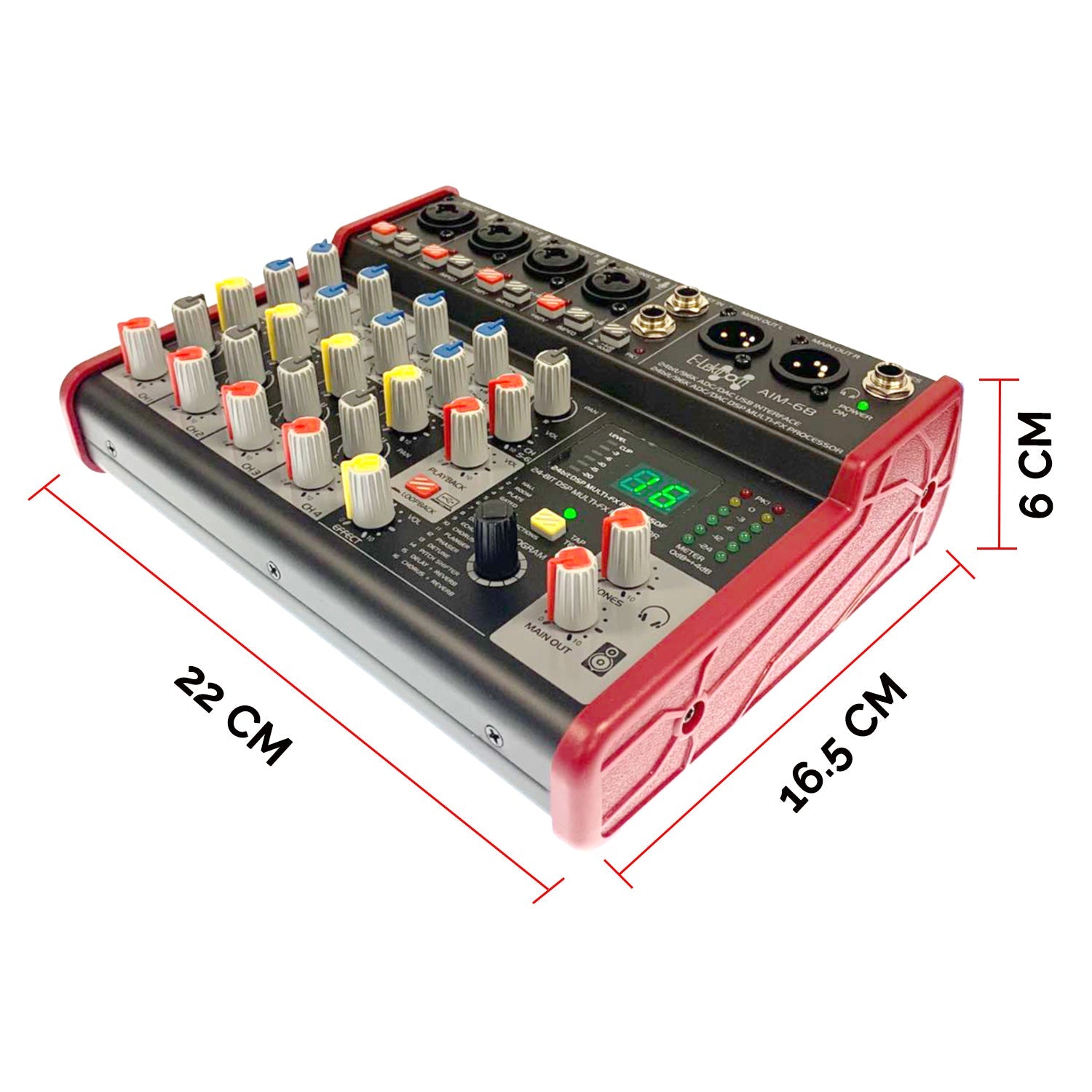 E-lektron AIM-68 U-PAD 6 Channel DSP Mixing Console streaming mixer USB Audio Interface Mic Input