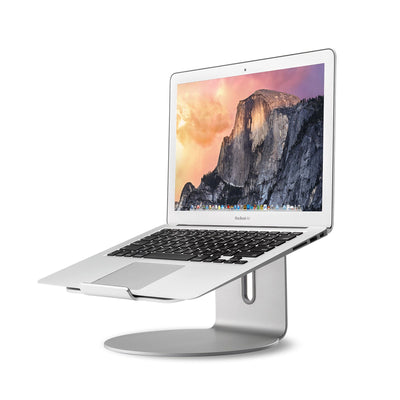 DL Ergonomic Design Aluminum Laptop Stand With 360 Rotating Base For Collaborative Work Compatible With All Laptop Macbook Up To 17 Inch Mount