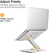 DL Foldable Laptop Stand Riser Ergonomic Desk Mount Aluminum Alloy Height & Tilt Adjustable Compatible with 10-17Notebook MacBook Max Load 8kg