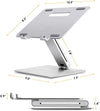 DL Foldable Laptop Stand Riser Ergonomic Desk Mount Aluminum Alloy Height & Tilt Adjustable Compatible with 10-17Notebook MacBook Max Load 8kg