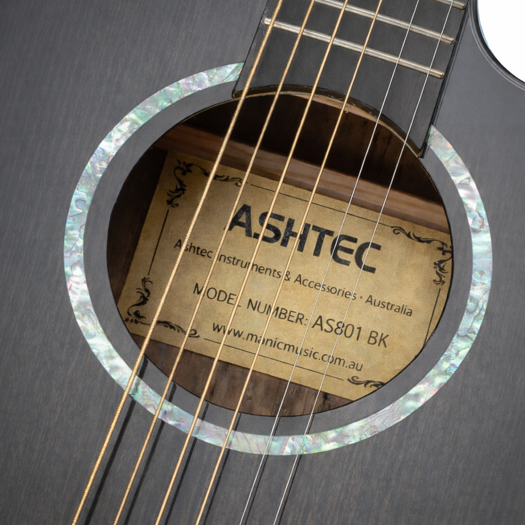 ASHTEC AS801 Premium Slim Body Electric Acoustic Guitar