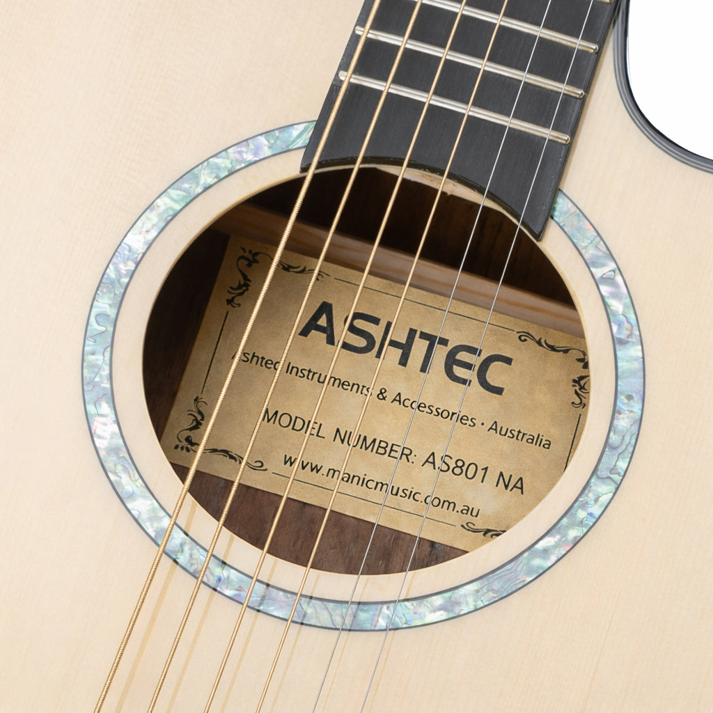ASHTEC AS801 Premium Slim Body Electric Acoustic Guitar
