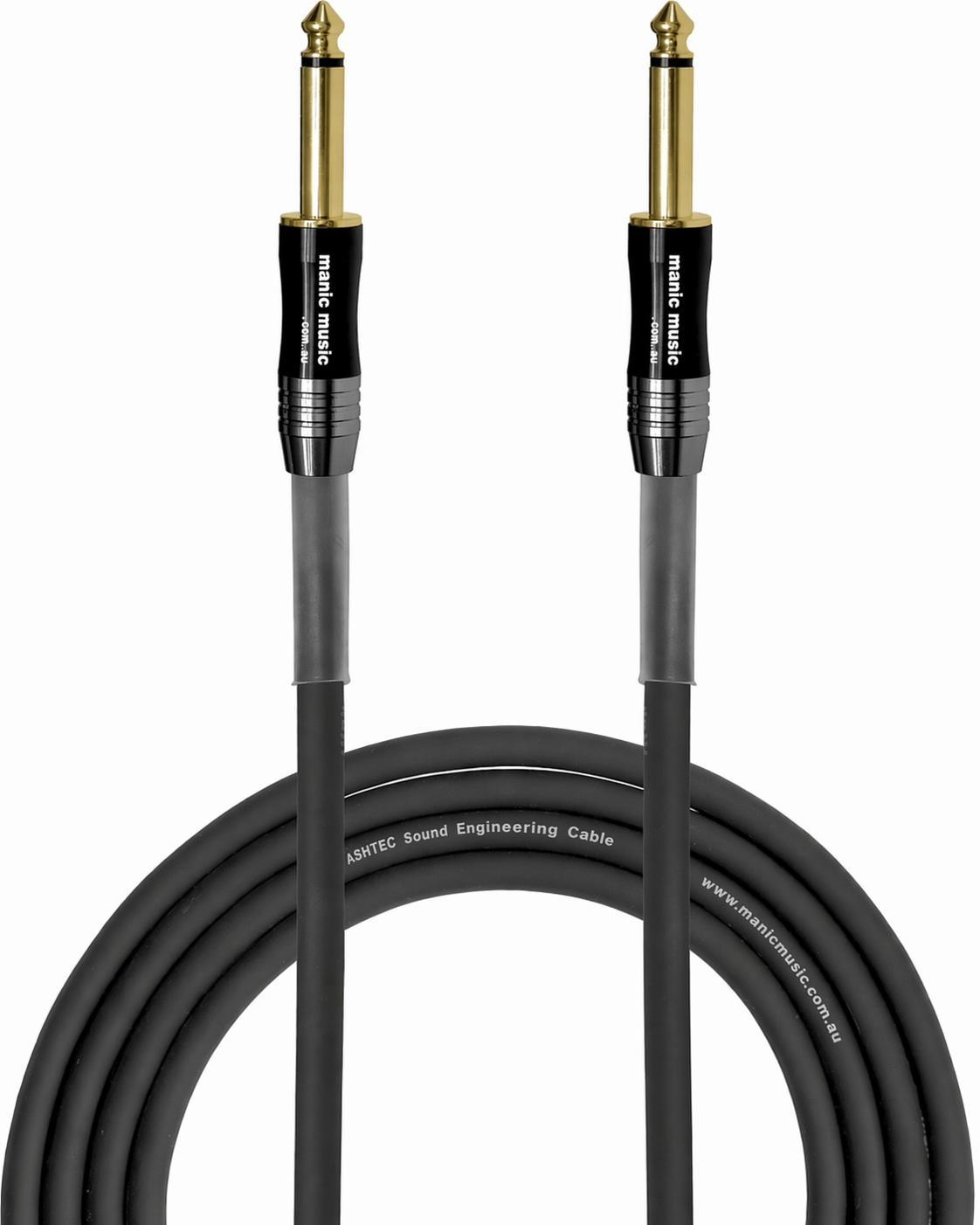 ASHTEC Slick Series Guitar Lead Instrument Cable Straight or Right Angled Jack