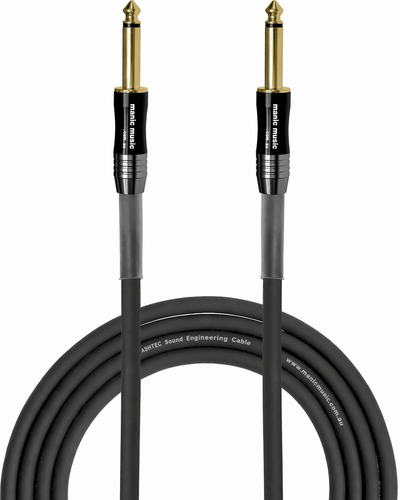 ASHTEC Slick Series Guitar Lead Instrument Cable Straight or Right Angled Jack