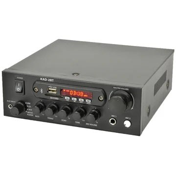 HiFi Digital Stereo Amplifier Bluetooth USB SD FM Class D 200W 2 x Mic