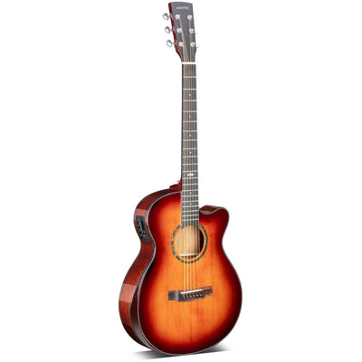 ASHTEC AS801 Premium Slim Body Electric Acoustic Guitar