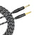 Australian Made Silent Guitar Lead Cable 1/4" 6.35mm Straight or Right Angle Black or Blue Tweed