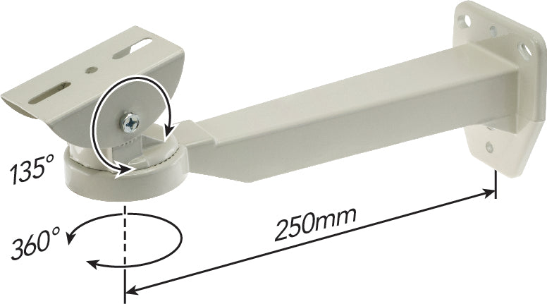 CBA005 ALUMINIUM CAMERA BRACKET MAX 10KG 300H X 100L X 85W MM DOSS FS-2016