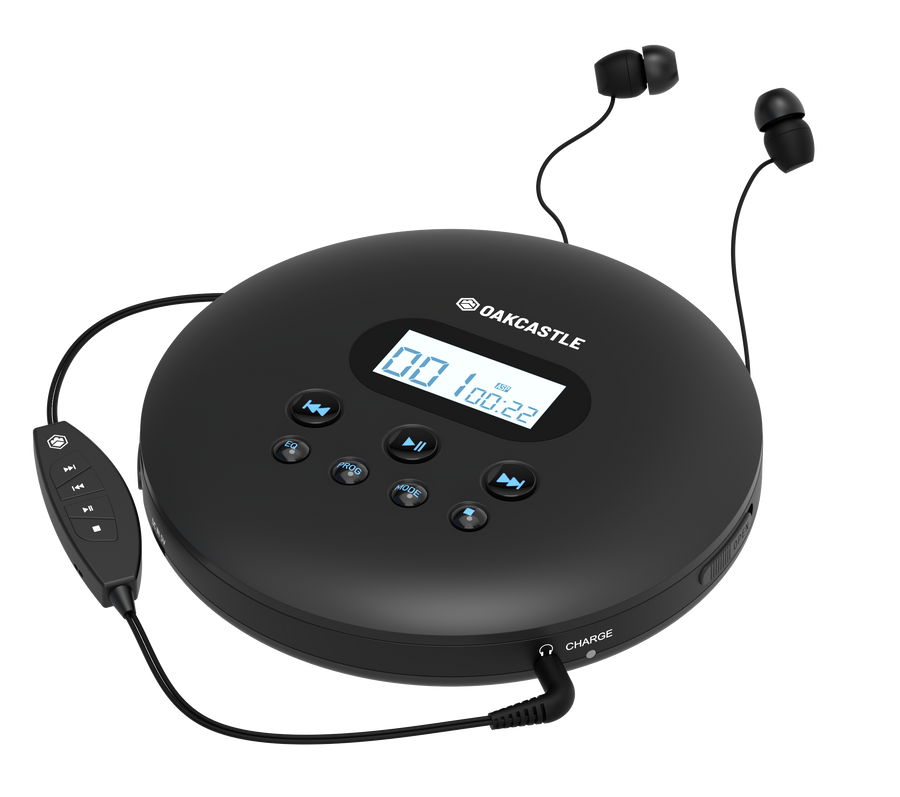 Majority Oakcastle CD100 Bluetooth Portable CD Player - Black