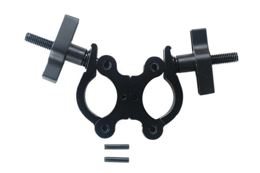 Event Lighting CLAMPDP50 - Aluminium Double Swivel Pipe Clamp (Suits 38-51mm) - Black