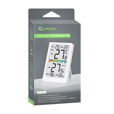 LCD Digital Thermometer and Humidity Monitor SANSAI CR-083T