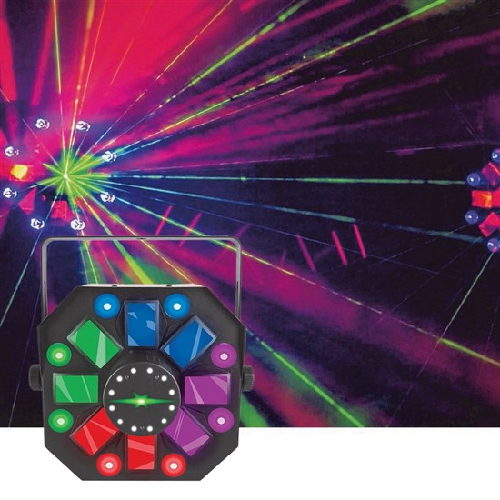 CR-Lite Mix Swarm Wash FX 4-in-1 Derby Wash Light Effect w/ Strobe Laser DMX