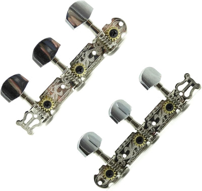 3 on Panel Guitar String Tuning Pegs Machine Heads for Acoustic Guitar Chrome