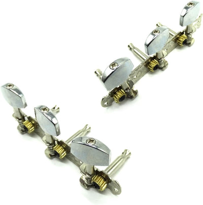 3 on Panel Guitar String Tuning Pegs Machine Heads for Acoustic Guitar Chrome