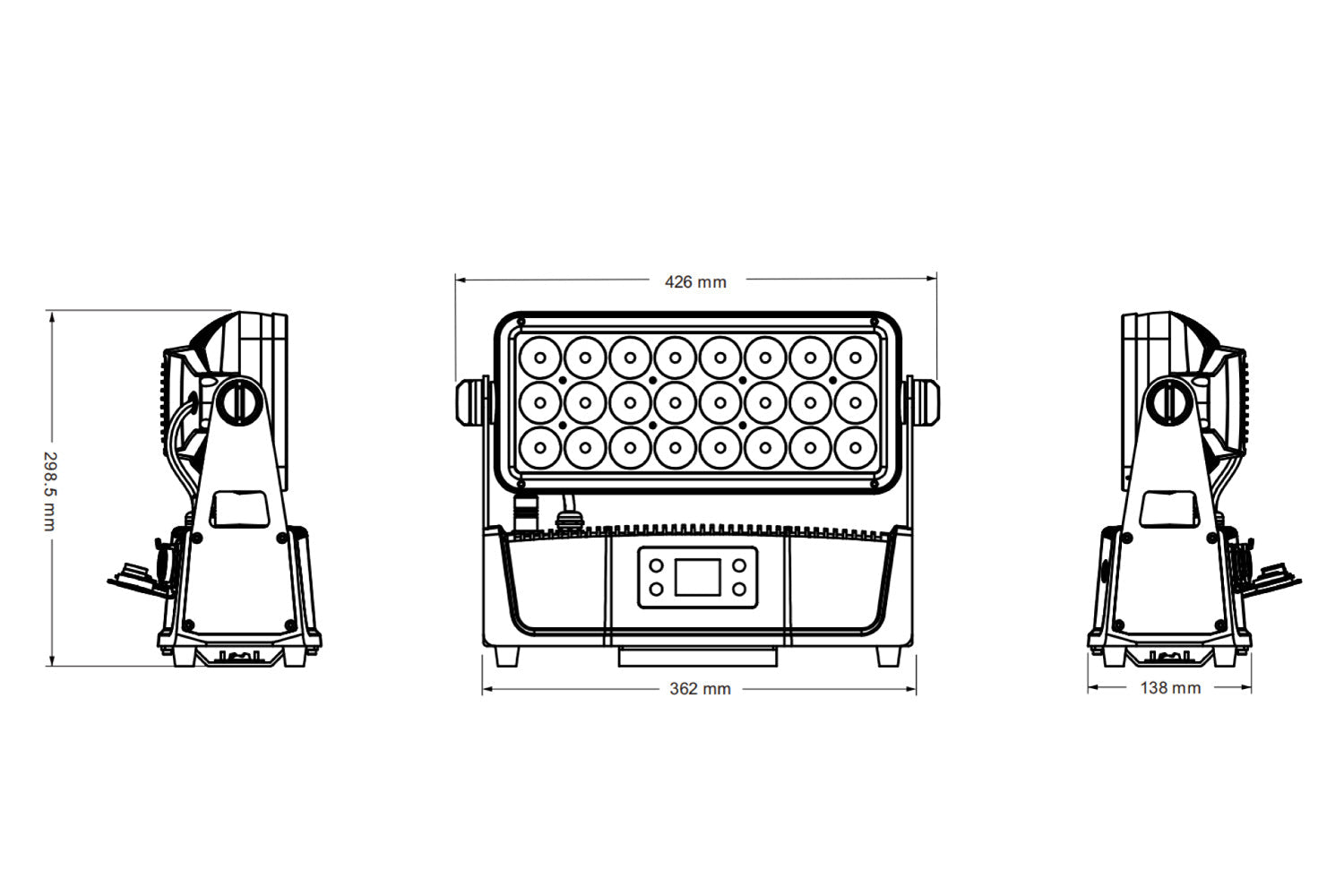 Event Lighting  DELUGE24X20Q - Outdoor 24 x 20W RGBW Brick Style Wash