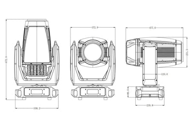 DELUGEM800HF - Outdoor 800W LED Moving Head Hybrid