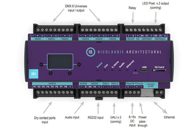 Event Lighting DINA-DR1 DIN Rail Mounted Lighting Controller