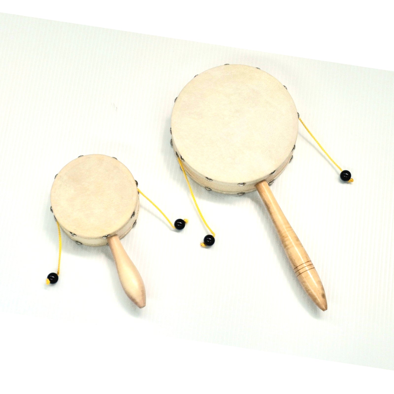 Damroo Rattle Pellet Drum Percussion Instrument Large 4 or 6 inch  Kids Educational