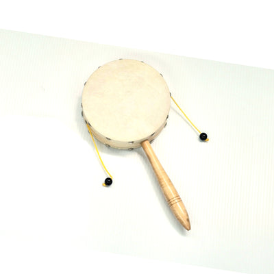 Damroo Rattle Pellet Drum Percussion Instrument Large 4 or 6 inch  Kids Educational
