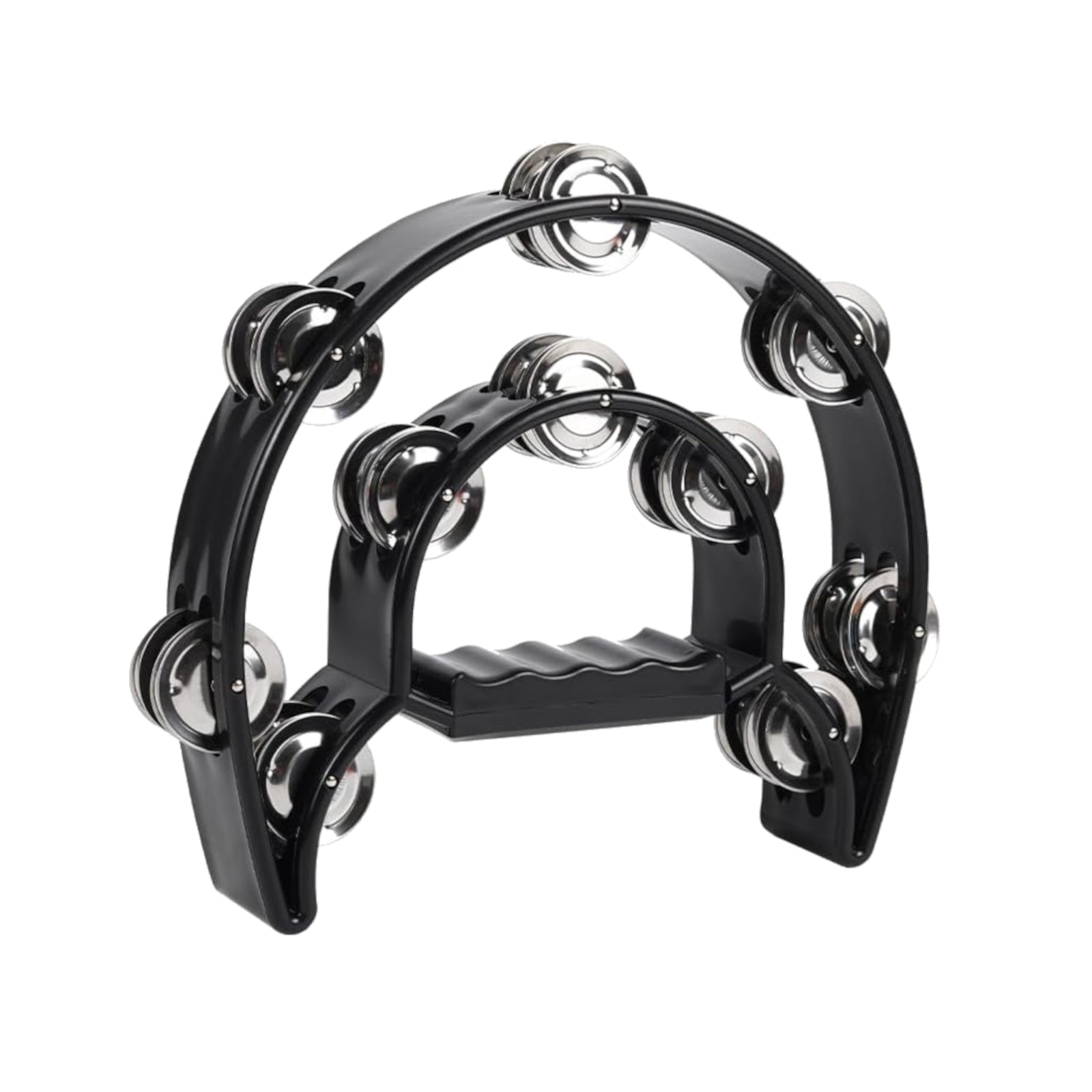 Large Tambourine 40 Bell Double Moon Black Or White Heavy Duty