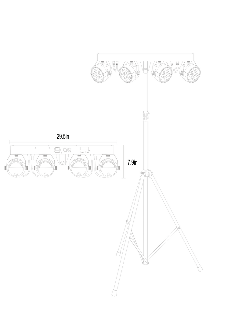 Event Lighting VIVIDBAR2 - 24 x 4W RGBW LED Lighting Bar