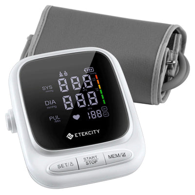 Etekcity Smart Scale for Body Weight, Black & Etekcity Smart Blood Pressure Monitor, White Bundle