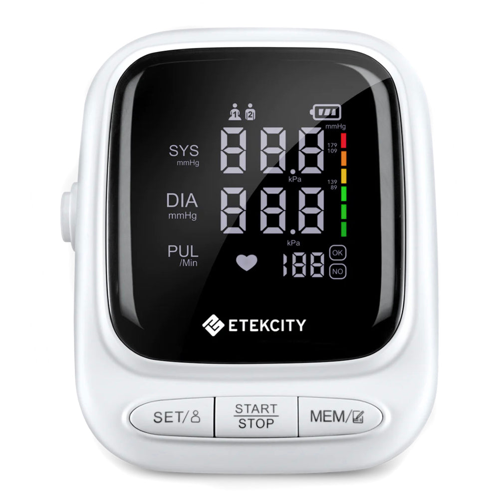 Etekcity Smart Scale for Body Weight, Black & Etekcity Smart Blood Pressure Monitor, White Bundle