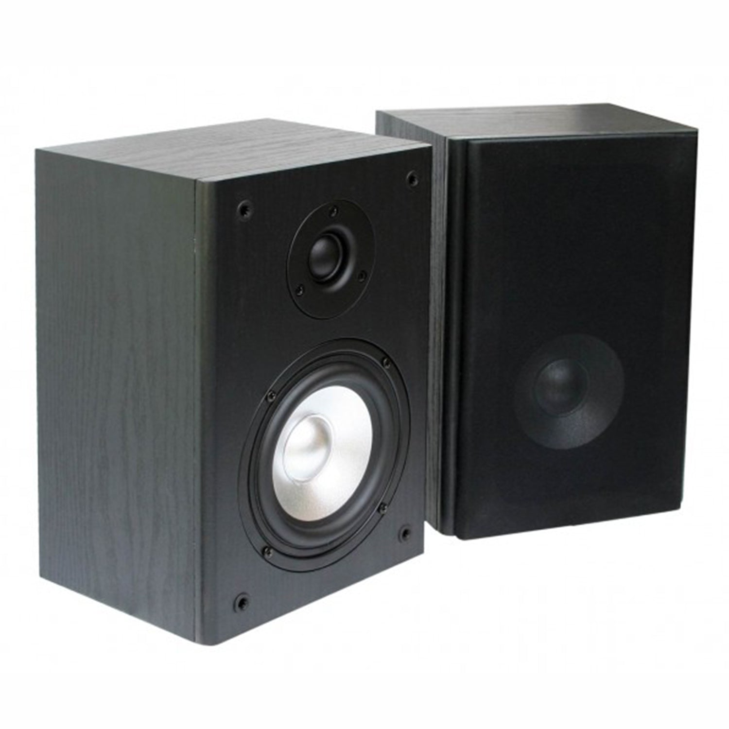 2-Way 160w Home Hifi Stereo Bookshelf Wooden Speakers Pair Wall Mountable