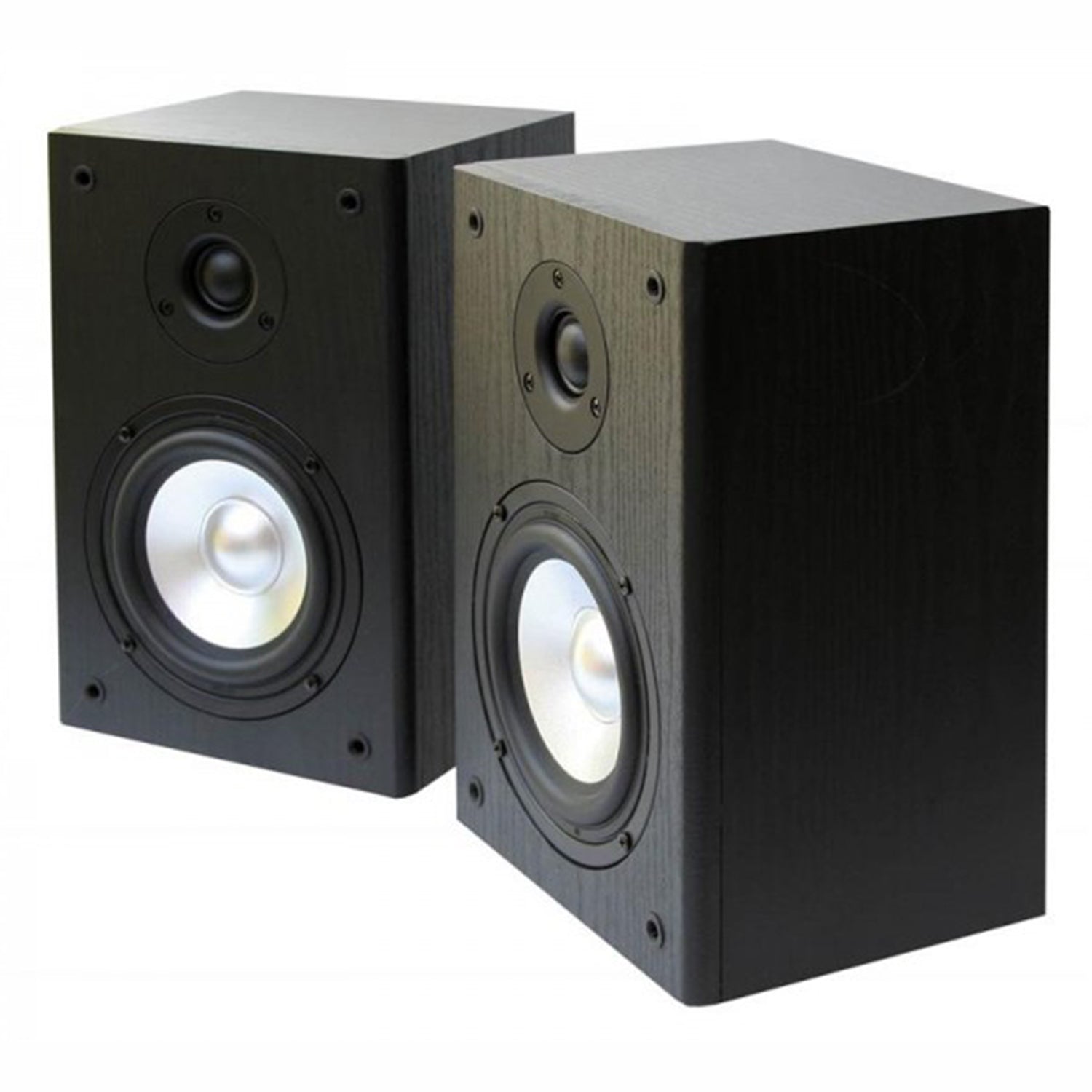 2-Way 160w Home Hifi Stereo Bookshelf Wooden Speakers Pair Wall Mountable