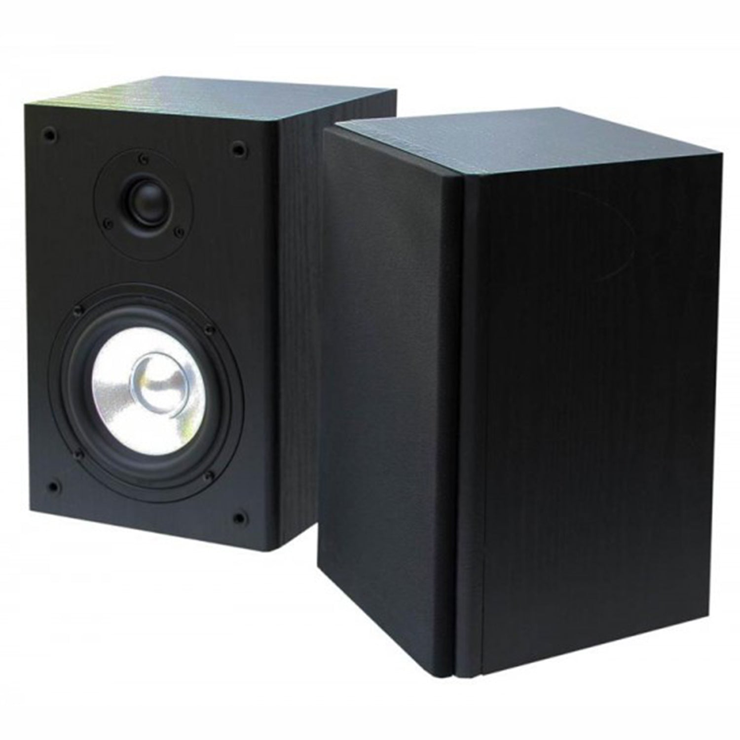 2-Way 160w Home Hifi Stereo Bookshelf Wooden Speakers Pair Wall Mountable