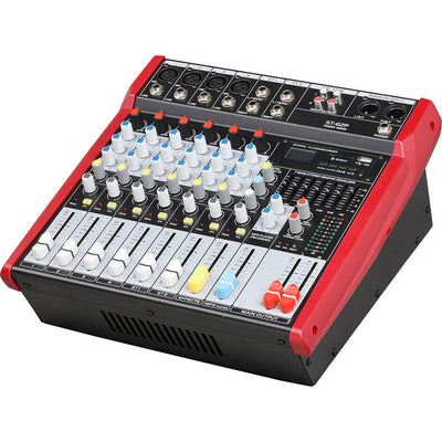 E-Lektron ST-62P 6-Channel 500w Powered Audio Mixer USB SD 7-Band EQ Mono MP3 Digital Effects Dj Console