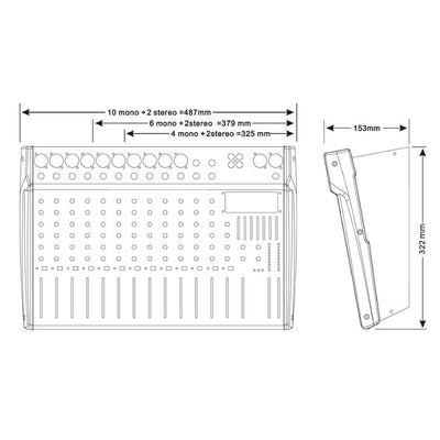 E-Lektron ST-122P 12-Channel 800w Powered Audio Mixer USB SD 7-Band EQ Mono MP3 Digital Effects Dj Console