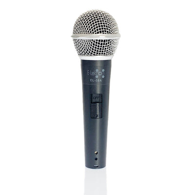 E-Lektron El-58a Vocal Dynamic Microphone with Xlr Cable Metal Handheld Compatible with Speaker Amp Mixer for Karaoke Singing Speech Wedding Stage