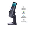 RGB Color Metal Condenser Microphone for Gaming Live Chat Sing Streaming on Pc Laptop with Usb Type-C Headphone Jack