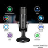RGB Color Metal Condenser Microphone for Gaming Live Chat Sing Streaming on Pc Laptop with Usb Type-C Headphone Jack