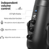 RGB Color Metal Condenser Microphone for Gaming Live Chat Sing Streaming on Pc Laptop with Usb Type-C Headphone Jack