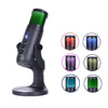 RGB Color Metal Condenser Microphone for Gaming Live Chat Sing Streaming on Pc Laptop with Usb Type-C Headphone Jack