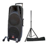 Dual 10" Inch Portable Speaker Set 600w Mobile PA Sound System Battery Bluetooth + 2 UHF Microphone + Stand