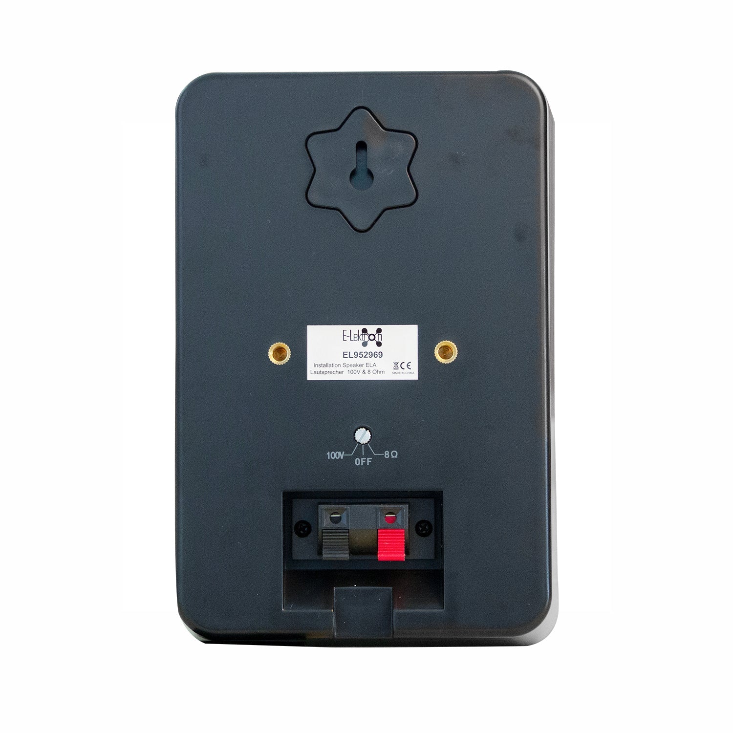 100v Mixer Amplifier Speaker Set with 6 Black Weatherproof ELA Speakers