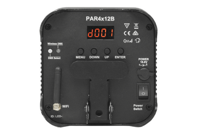 Event Lighting PAR4X12B - Battery Parcan with Wireless DMX & Wifi