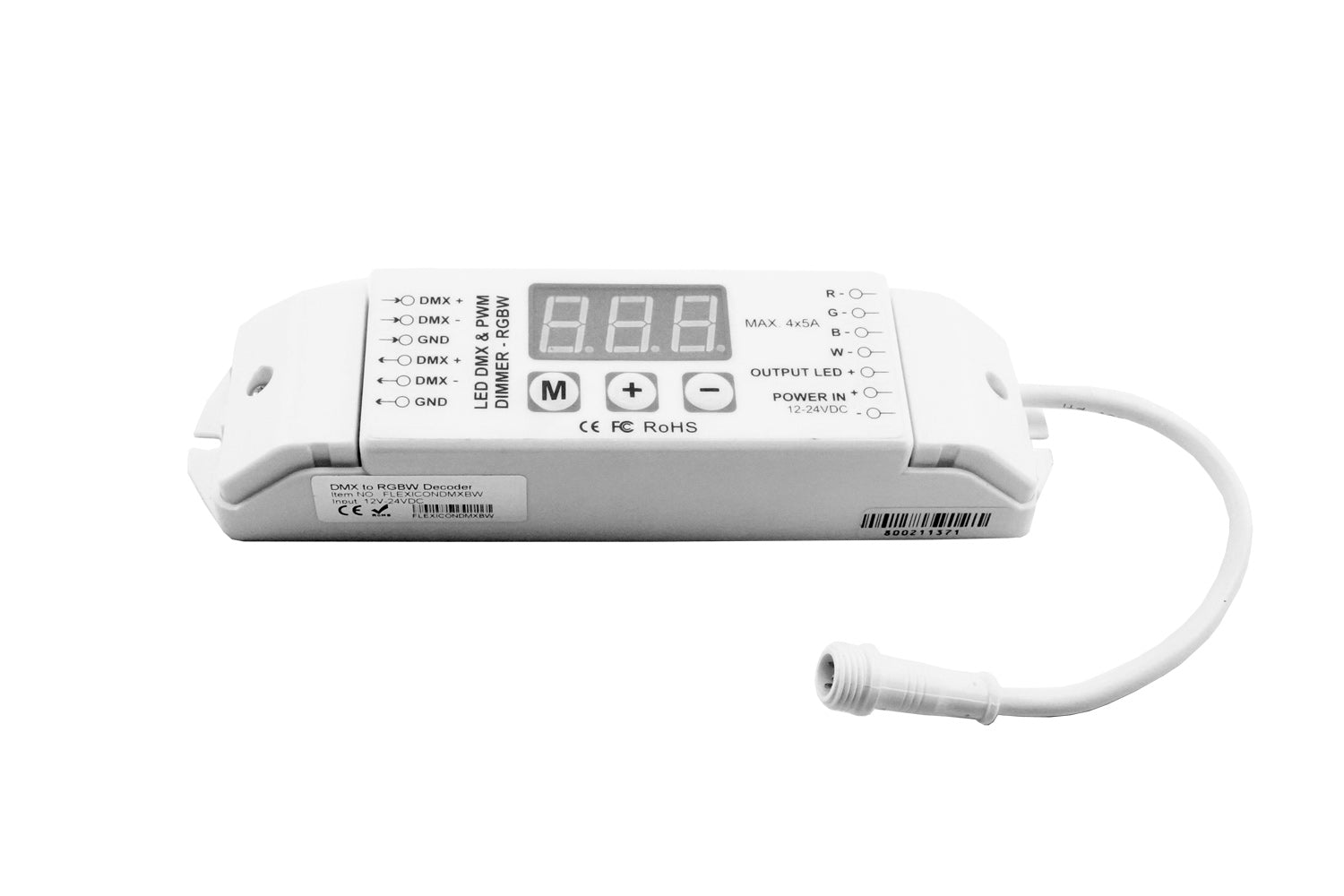 FLEXICONDMXBW - 4 Channel (RGBW) DMX Controller for LED Tape